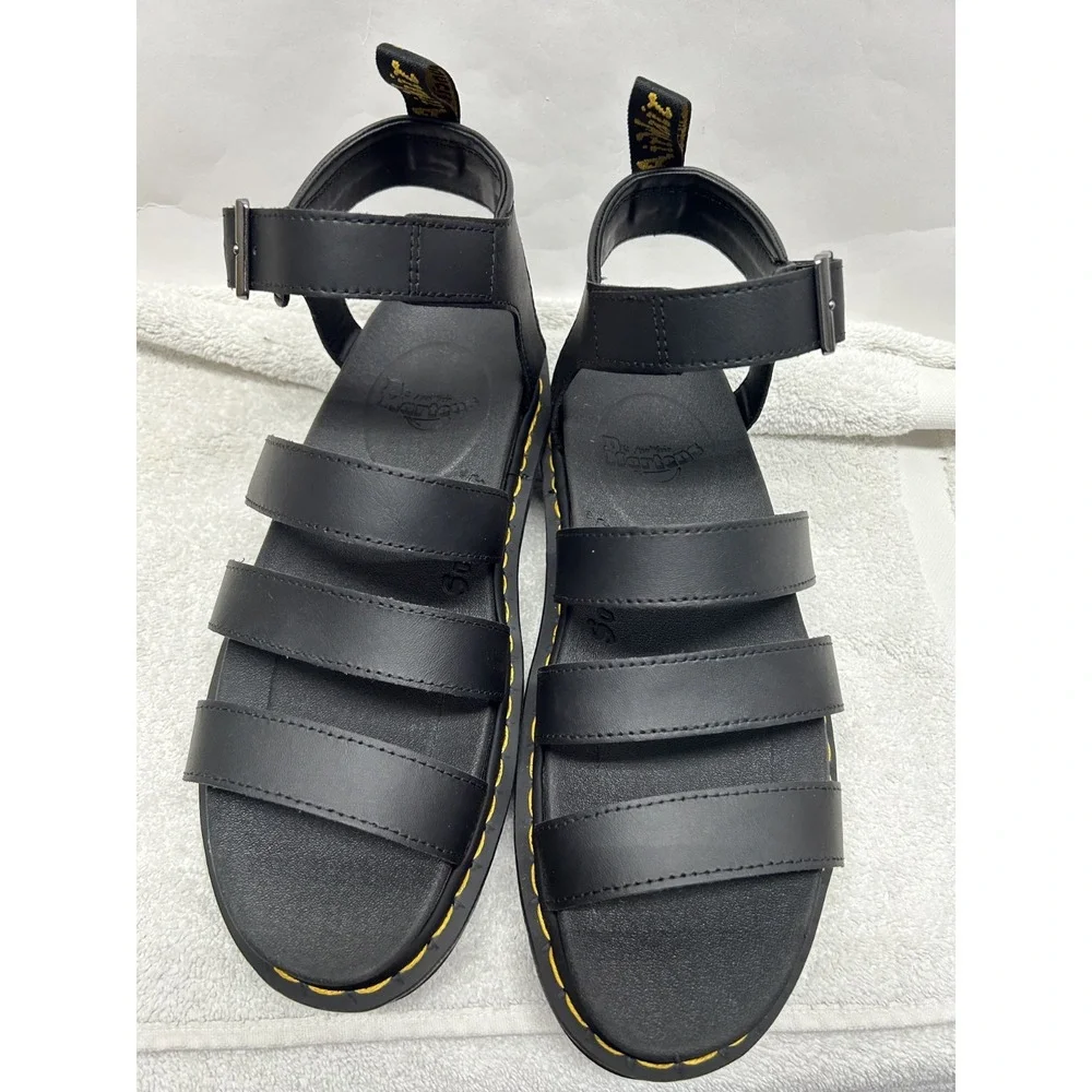 Dr Martens Womens Size 11 Black Blaire Hydro Leather Sandals New